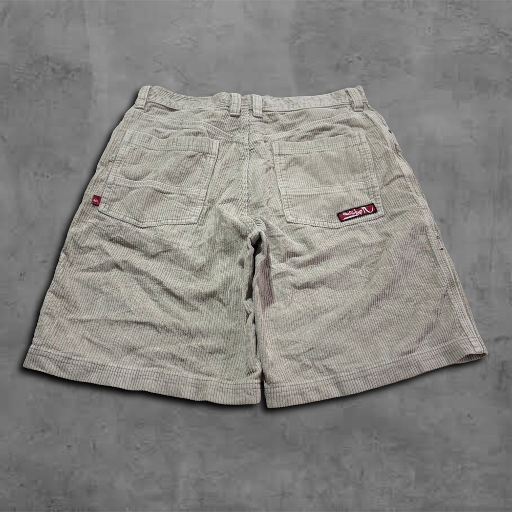 Y2K Relaxed Tan Quiksilver Skater Corduroy 2000s Shorts